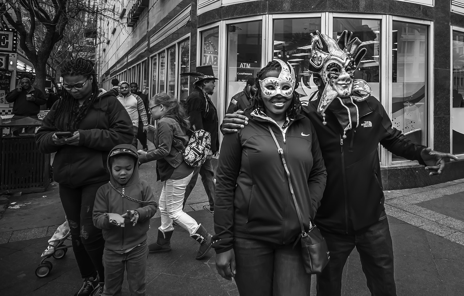 Lundi Gras on Canal Street in New Orleans, Feb. 2018