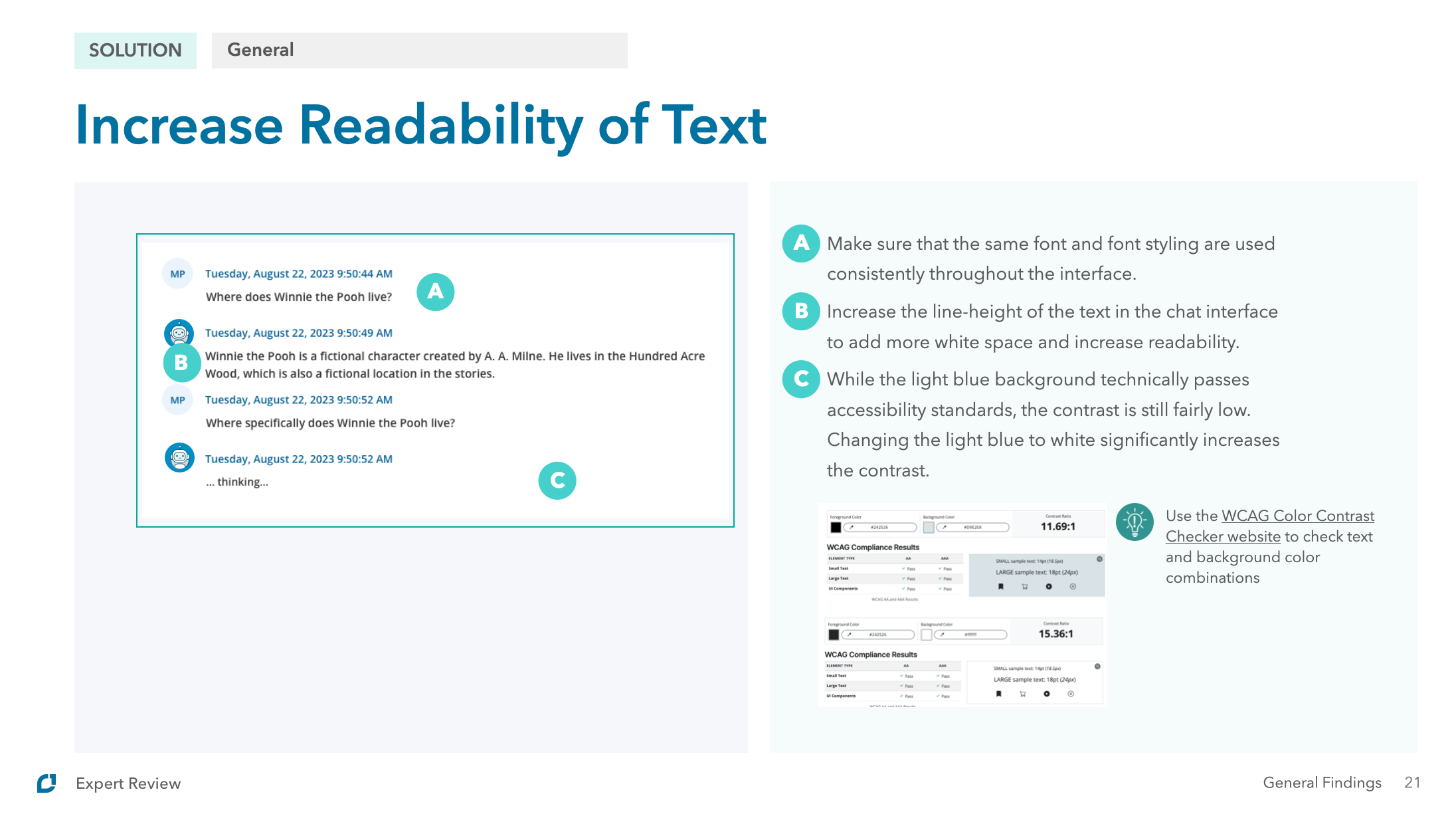 Expert Review solution slide