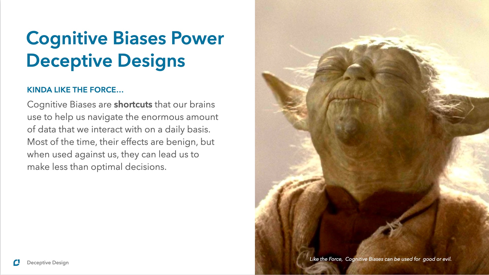 Excerpt from Deceptive Design presentation